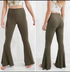 Aerie high waisted ribbed flare pants
